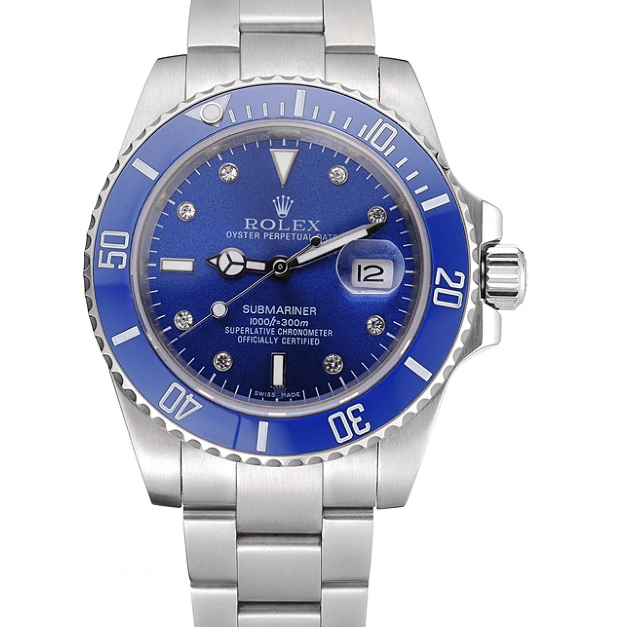 Good Copy Rolex Watches Submariner Case Bracelet 622638 Markers Diamond Blue Steel Stainless Stainless Rolex Dial Steel 0716
